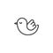 Dove bird outline icon