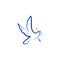 Dove bird vector logo