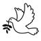 Dove carrying olive branch