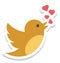 Dove, heart Vector Icon editable
