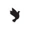 Dove icon. Pigeon silhouette. Dove of peace.