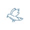 Dove line icon concept. Dove flat  vector symbol, sign, outline illustration.