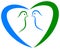 Dove love with heart symbol