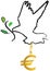 Dove with olive branch euro crisis