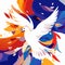 Dove of peace on abstract background. Vector for your design AI Generated