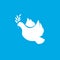 Dove of peace icon. Flying bird. Peace concept. Free Flying symbol. Vector simple icon for presentation, training, design, web. Ca