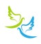 Dove of peace, icon vector