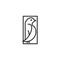 Dove Pigeon standing Icon Template Isolated