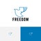 Dove Pigeon Wing Fly Freedom Bird Animal Logo