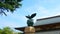 Dove Towers Dove and the Globe and blue sky. Yasukuni Shrine. Chiyoda Ward, Tokyo