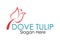 Dove tulip logo design concept