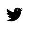 Dove, twitter icon, vector illustration, sign on isolated background