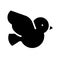 Dove vector, Isolated Spring season solid icon