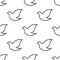 Dove, vector seamless pattern