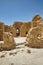 Dovecote at Masada ruins in southern Judean Desert in Israel