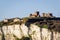 Dover, England, white cliffs and castle