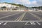 DOVER, KENT, ENGLAND, AUGUST 10 2016: Empty lanes at the embarkation point for the cross channel ferry