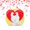 Doves Symbol of Love Valentine Postcard with Birds