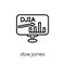 Dow Jones industrial average icon from Dow Jones industrial aver