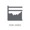 Dow Jones industrial average icon. Trendy Dow Jones industrial a