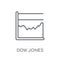 Dow Jones industrial average linear icon. Modern outline Dow Jon