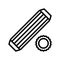 dowel screw line icon vector illustration