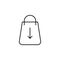 down arrow icon. Element of electronic commerce icon for mobile concept and web apps. Thin line down arrow icon can be used for