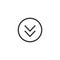 Down arrow Line Icon Design