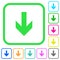 Down arrow vivid colored flat icons