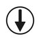 Down Icon. Flat Down Icon Symbol. Download Icon - Vector