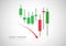 Down trend Forex price action candles for red and green, Forex Trading charts in Signals vector illustration. Buy and sell