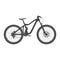 Downhill Bike Silhouette - Side View - Vector Illustration