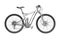 Downhill cross country bicycle engraved vector