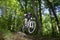 Downhill mountain bikers