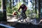 Downhill mountainbiker