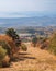 Downhill path and nature landscape in autumn in Bandai-san Gold Line road - Bandai, Fukushima, Japan