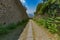 Downhill road in Cortona, Italy