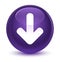 Download arrow icon glassy purple round button