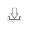 Download arrow outline icon.