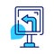 Download this beautifully designed icon of directional board