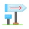 Download this beautifully designed icon of directional board