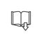 Download book line icon