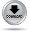 Download button web icon silver