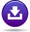 Download button web icon violet