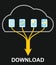 Download. Cloud technology concept.