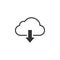 Download from cloud vector icon for web site