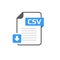 Download CSV file format, extension icon