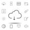 download data cloud outline icon. Detailed set of unigrid multimedia illustrations icons. Can be used for web, logo, mobile app,