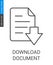 Download document icon in outlinestyle with editable stroke