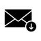 Download email glyph flat vector icon